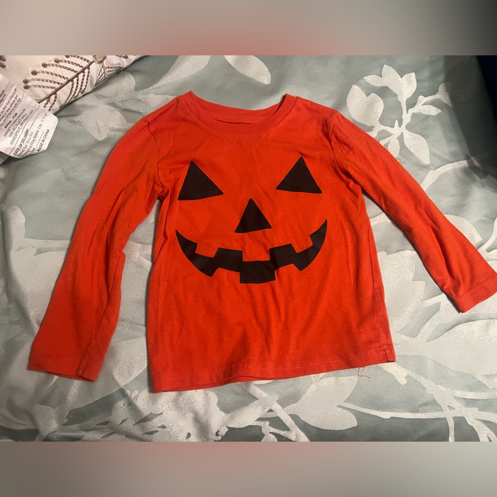 Jumping Beans 4T Orange jack o lantern Pumpkin Face Shirt